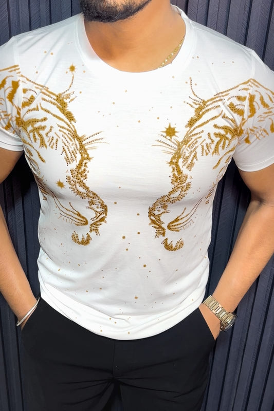 DOUBLE SIDE TIGER ROAR TSHIRT - SET OF 16 PCS (M L XL XXL) x Rs.495