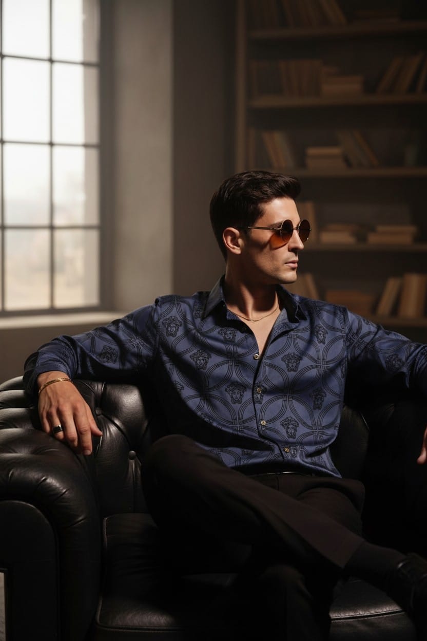 VERSACE FLOCK SHIRT - SET OF 4 PCS ( M L XL XXL ) x Rs. 495