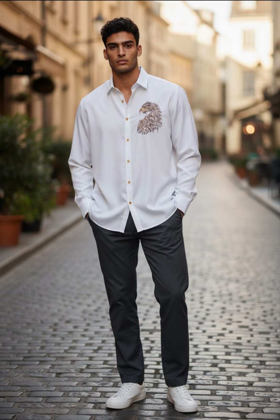 EAGLE JAPANESE WHITE SHIRT