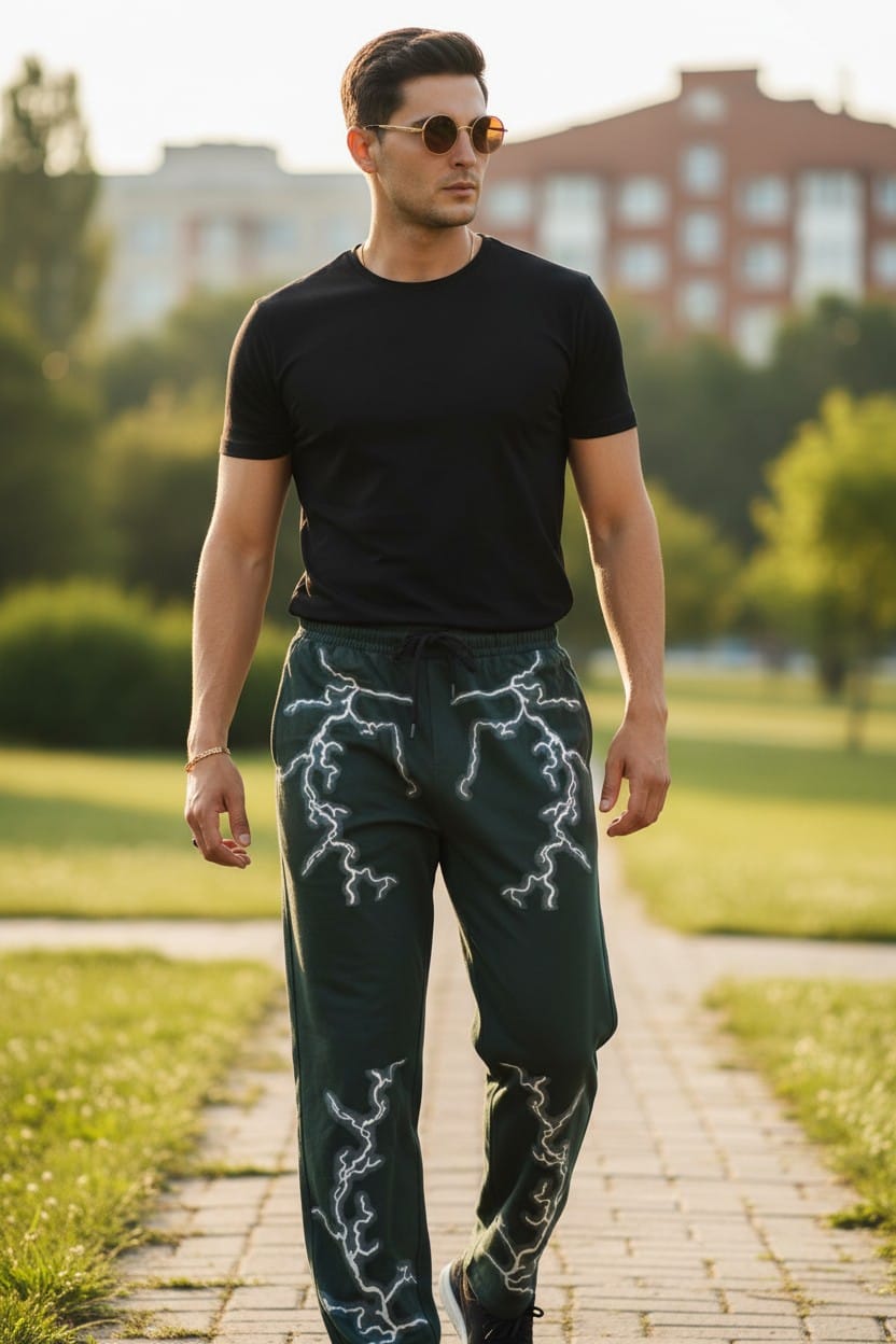 THUNDER PRINT LOWER OLIVE