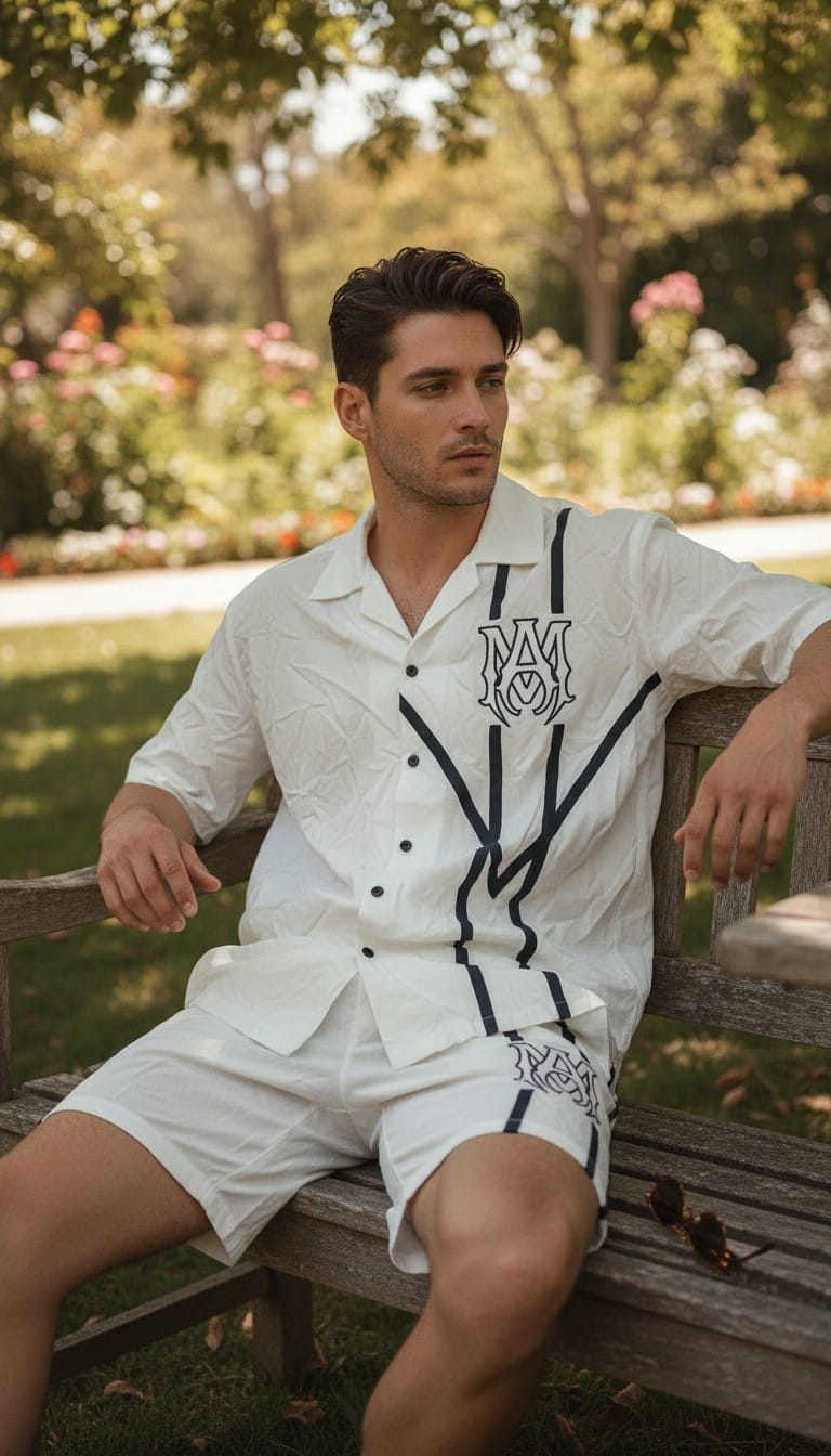 LOEWE SHORTS COORDSET WHITE