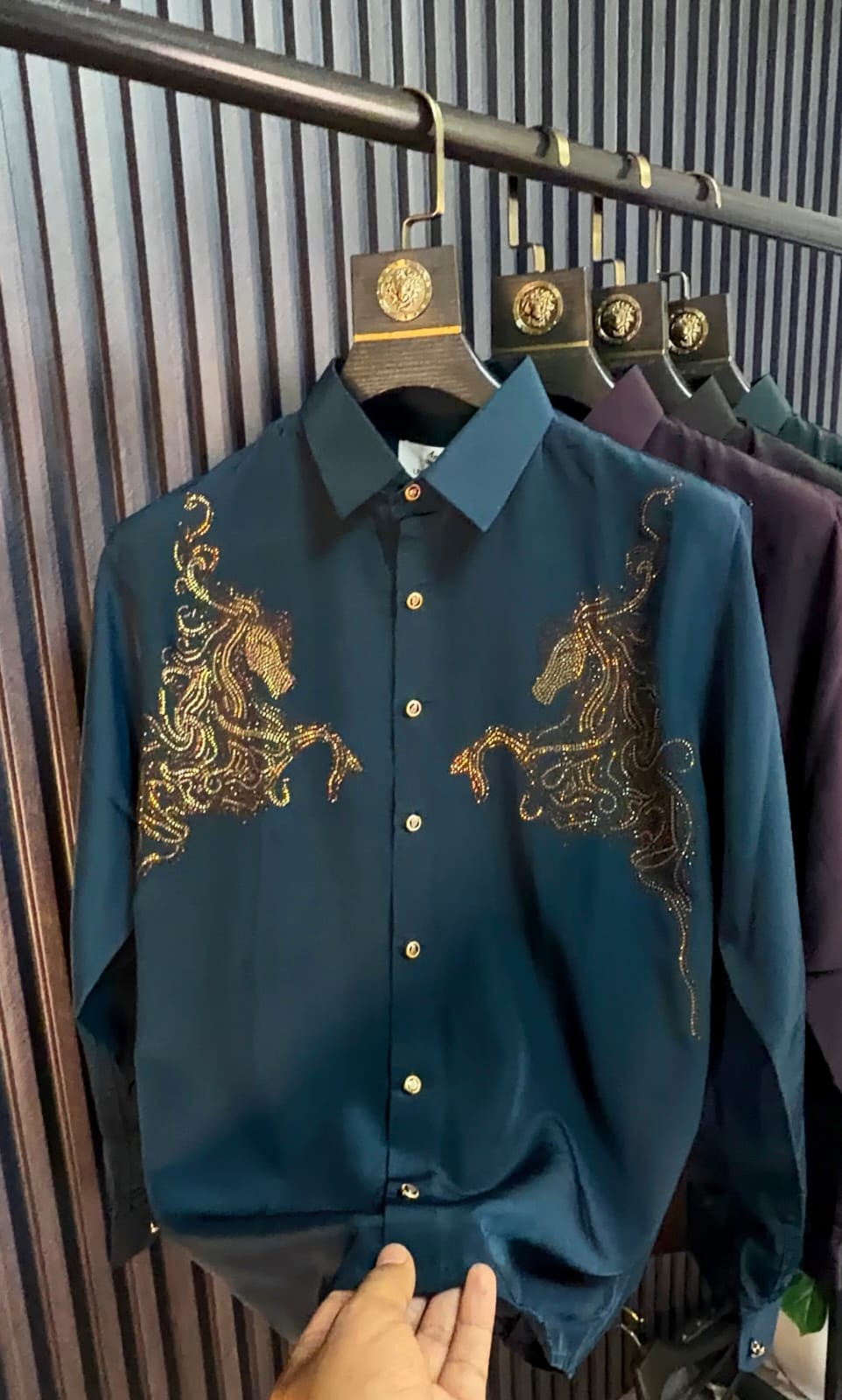 ALPHA HORSE DIAMOND SHIRT - SET OF 16 PCS ( M L XL XXL ) x Rs. 795