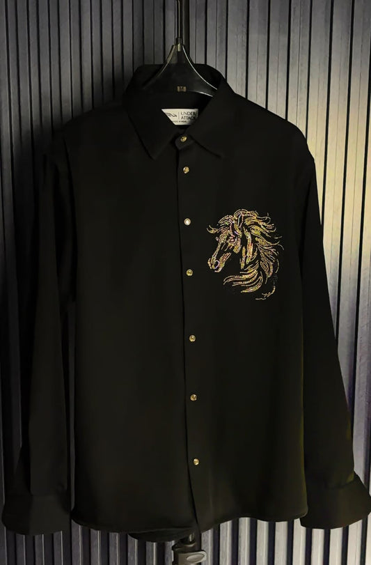 HORSE EDITION PARTY WEAR SHIRT- SET OF 20 PCS ( M L XL XXL ) x Rs. 895