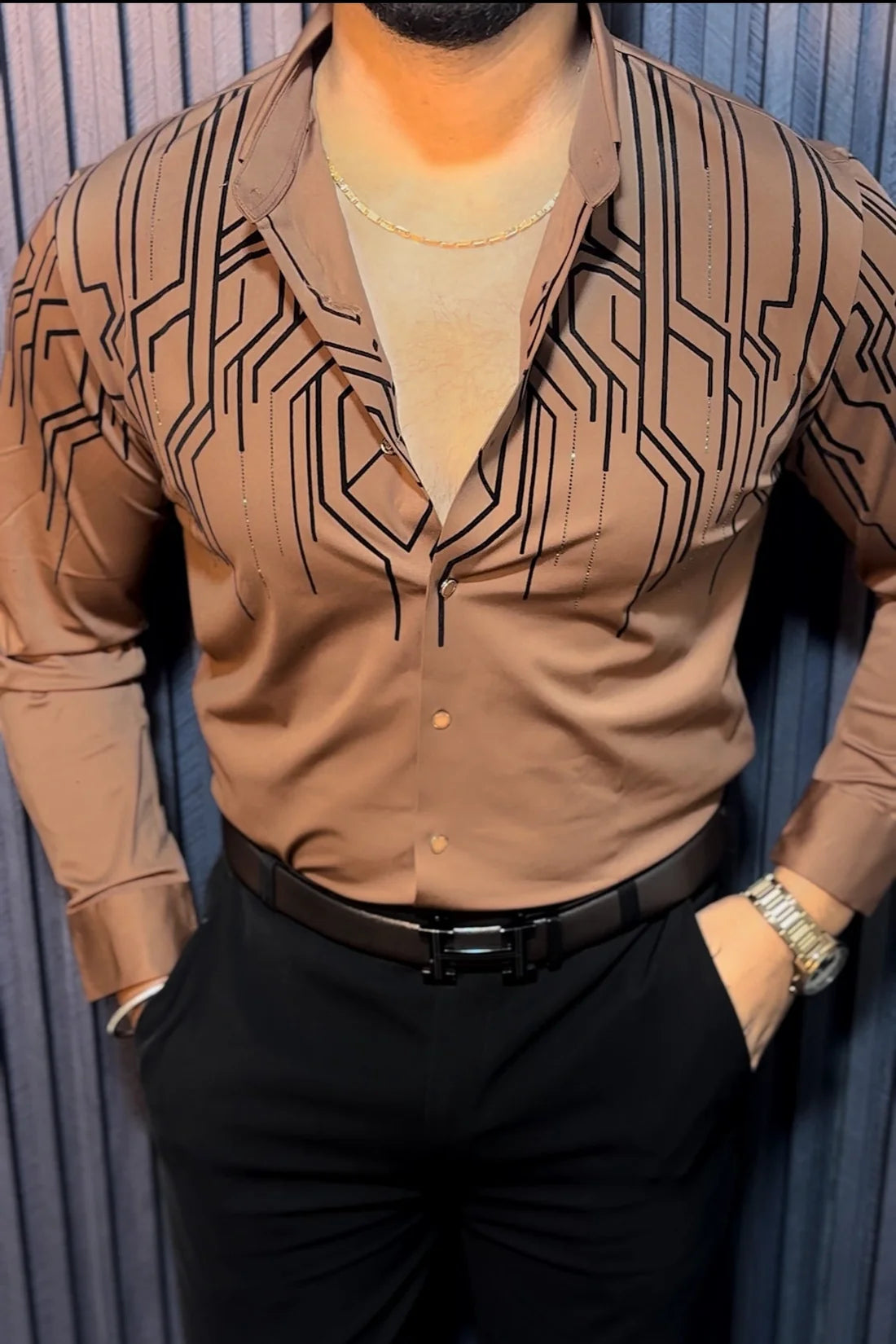 ELECTRIFY SIGNATURE JACQUARD SHIRT - SET OF 16 PCS ( M L XL XXL ) x Rs. 1195