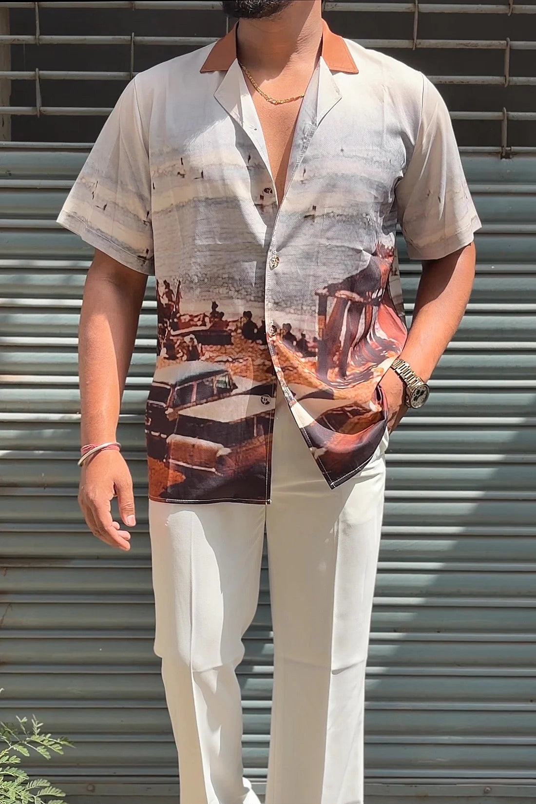 HALF SLEEVE CHINA PRINTED SHIRT - SET OF 15 PCS ( M L XL XXL ) x Rs. 895