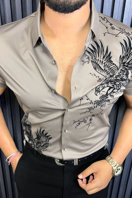 PHOENIX JACQUARD HALF SLEEVE SHIRT - SET OF 16 PCS ( M L XL XXL ) x Rs.1095