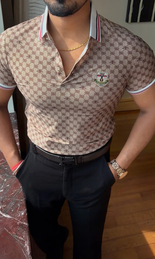 TEXTURED OLD MONEY POLO TSHIRT - SET OF 12 PCS (M L XL XXL) x Rs.795
