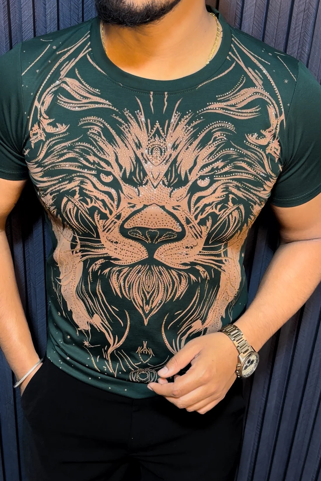 LION FULL FACE TSHIRT - SET OF 16 PCS (M L XL XXL) x Rs.495