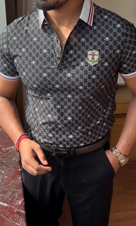 TEXTURED OLD MONEY POLO TSHIRT - SET OF 12 PCS (M L XL XXL) x Rs.795
