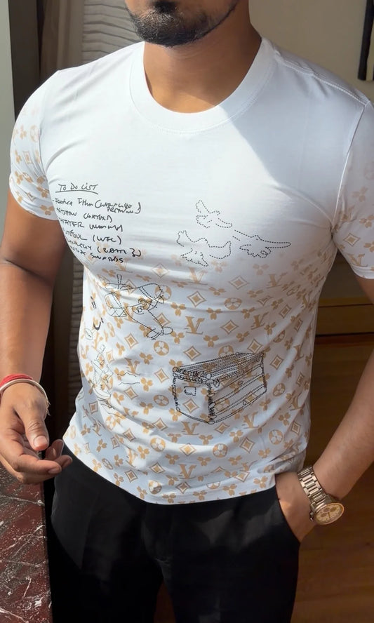 VL PRINTED BLING TSHIRT - SET OF 4 PCS (M L XL XXL) x Rs.795