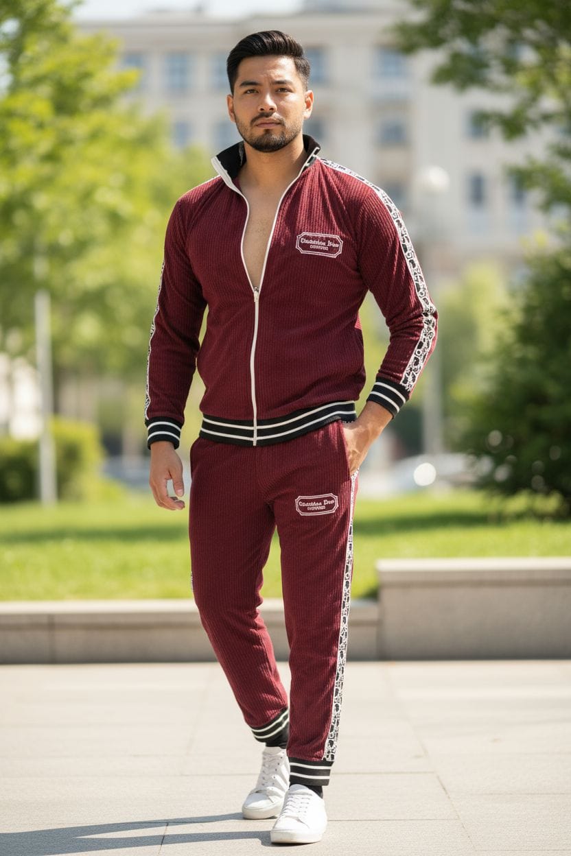 CHRISTIAN DYOR CORDROUY TRACKSUIT - SET OF 4 PCS ( M L XL XXL )  x Rs.1395