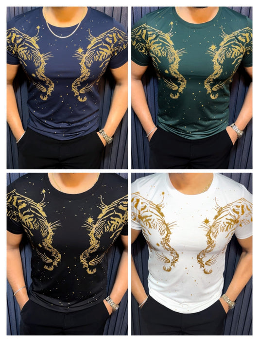DOUBLE SIDE TIGER ROAR TSHIRT - SET OF 16 PCS (M L XL XXL) x Rs.495