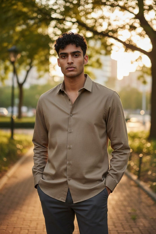 SOLID COTTON CAMEL
