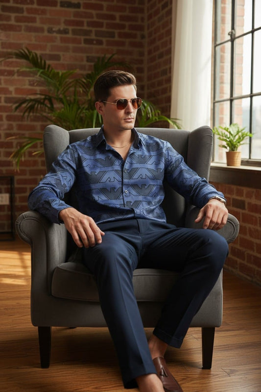 ARMANI JACKARD SHIRT - SET OF 4 PCS ( M L XL XXL ) x Rs. 495