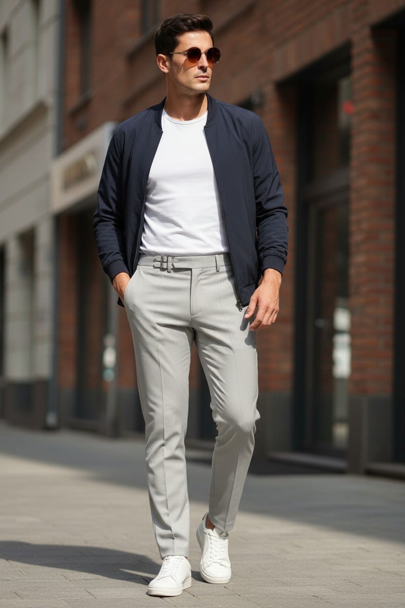 GREY FORMAL TROUSERS