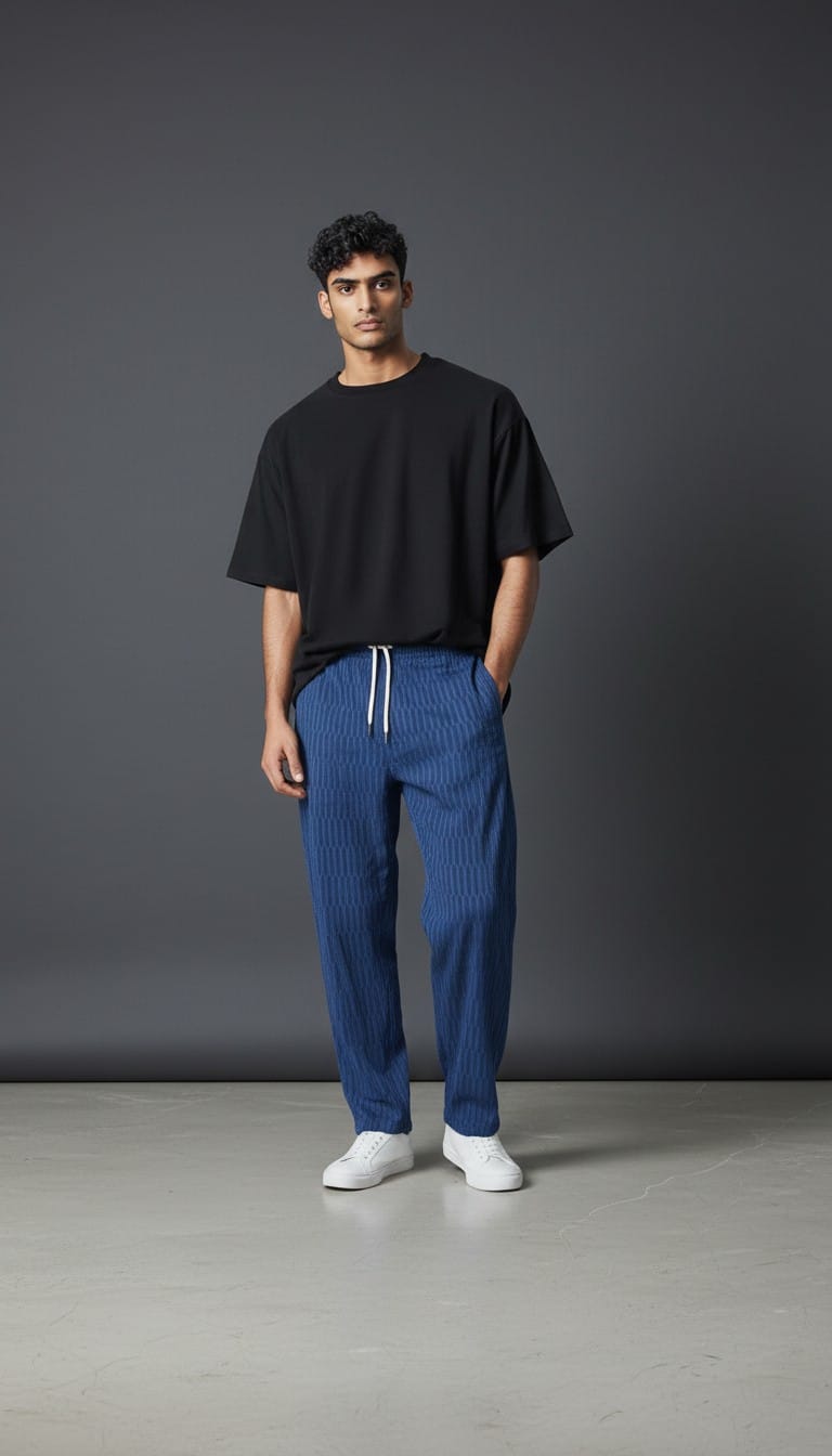 HONEYCOMB FABRIC LOWER BLUE