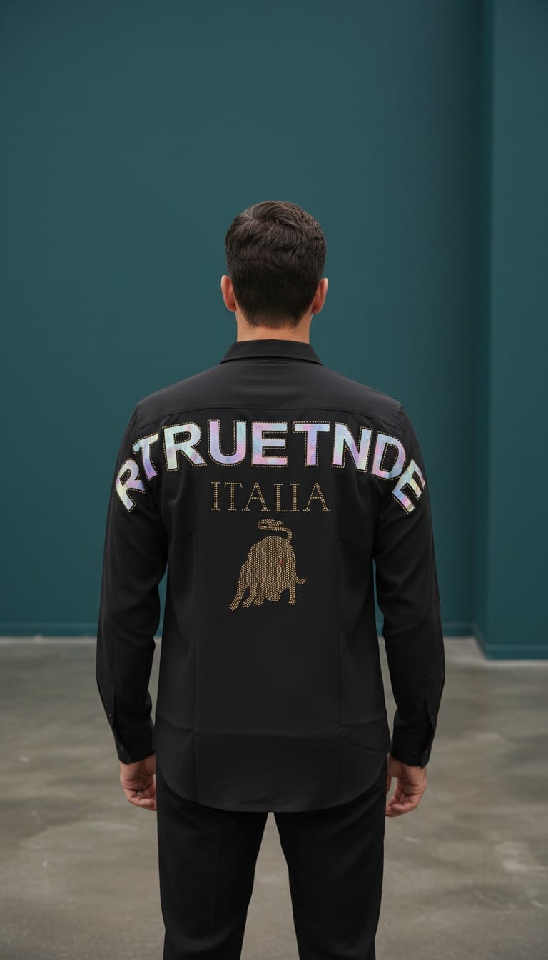 BACK PRINT SHIRT BLACK