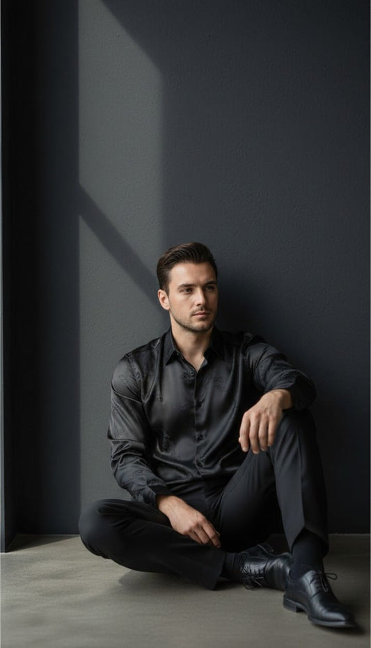 PRINTED SHIRT BLACK