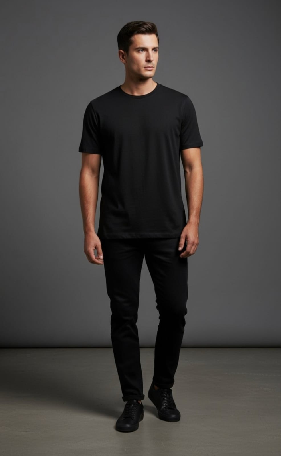 BLACK LYCRA TSHIRT