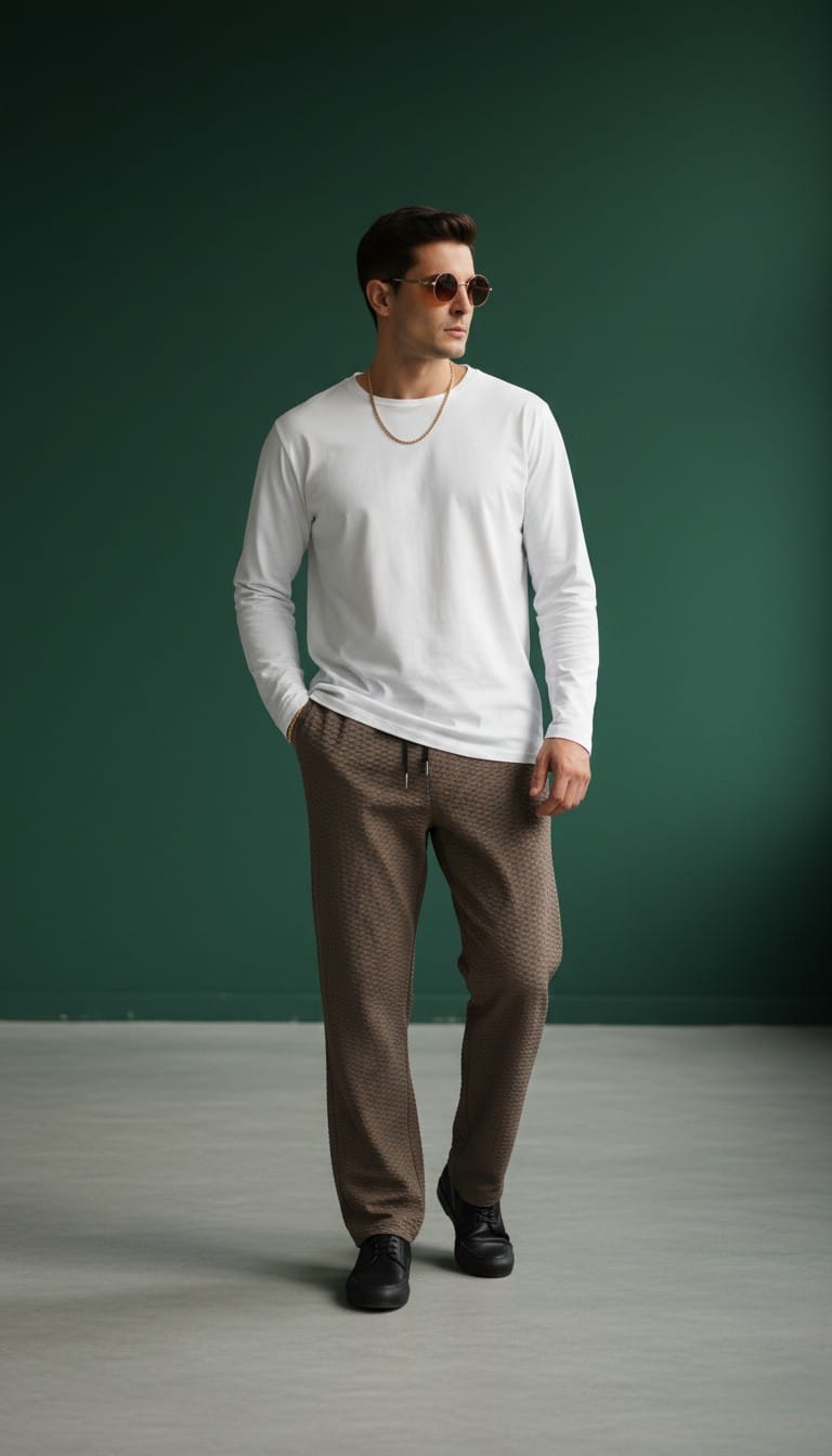HONEYCOMB FABRIC LOWER BROWN