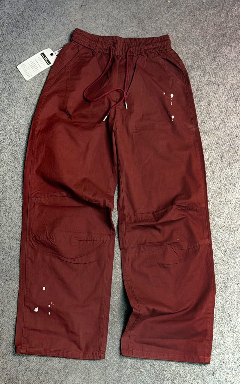 IMPORTED PARACHUTE INK DARTED BAGGY CARGO - SET OF 12 PCS ( M L XL XXL ) x Rs.795