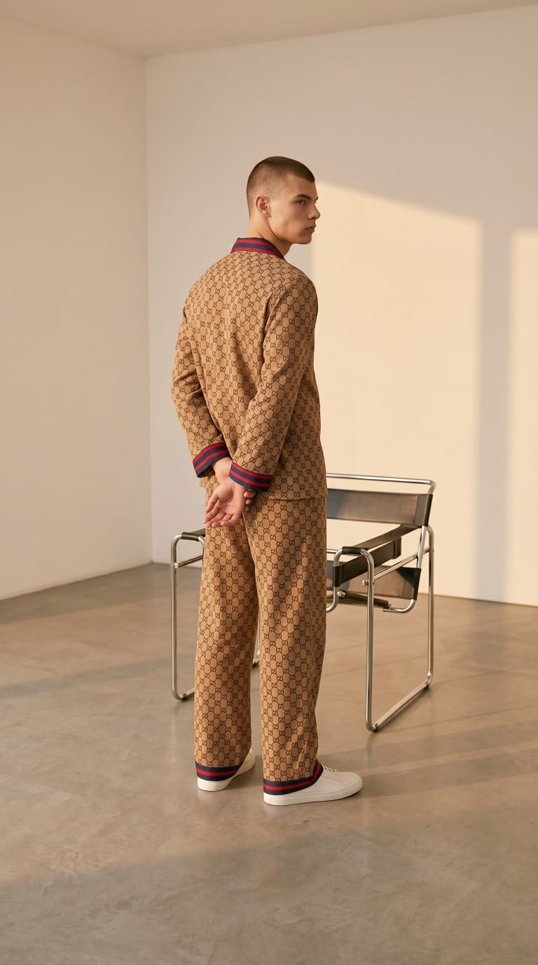 GUCCI PRINTED CONTRASTED SUMMER COORD|| HIGH FINISH - SET OF 12 PCS ( M L XL XXL ) x Rs.1195