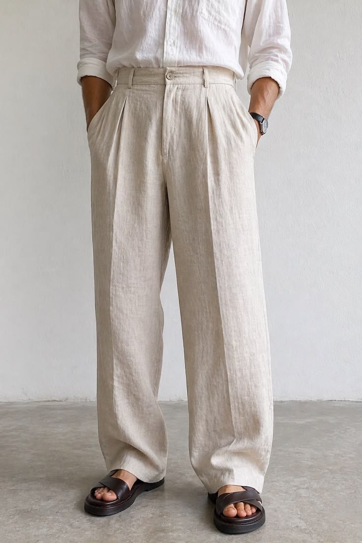 PURE LINEN BUTTON UP TROUSER - SET OF 16 PCS ( M L XL XXL ) x Rs.895