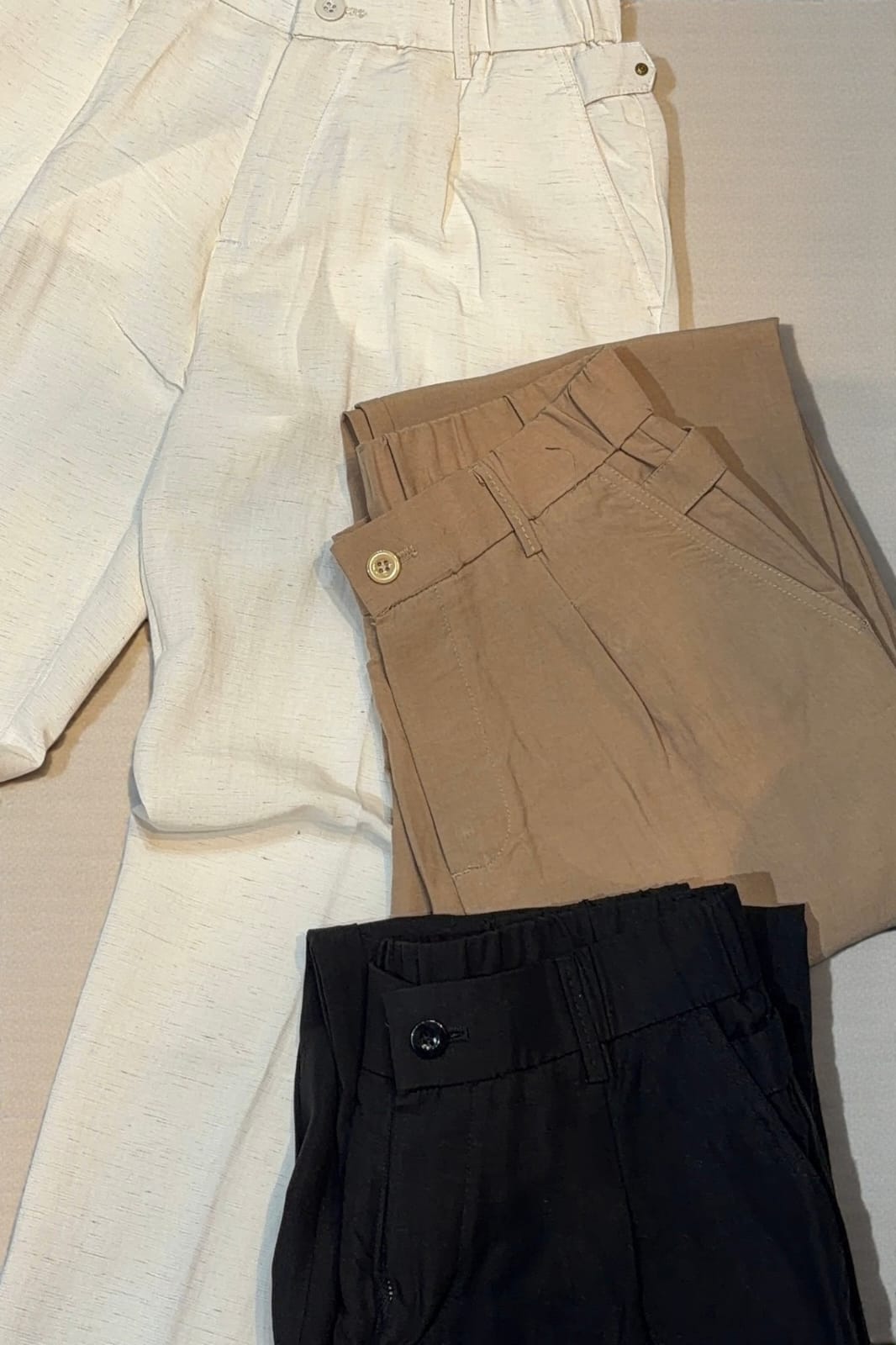 PURE LINEN BUTTON UP TROUSER - SET OF 16 PCS ( M L XL XXL ) x Rs.895