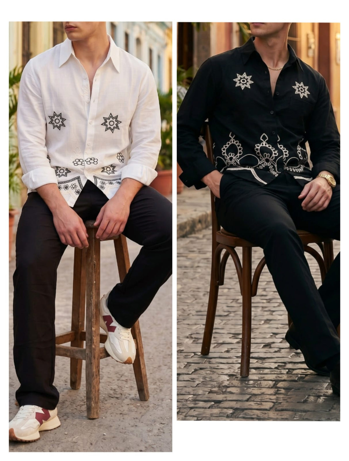 LINEN STARMEMBROIDERED SHIRT