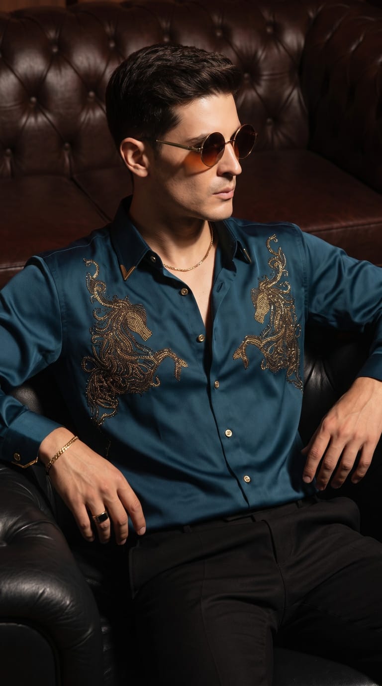 ALPHA HORSE DIAMOND SHIRT - SET OF 16 PCS ( M L XL XXL )  x Rs. 795