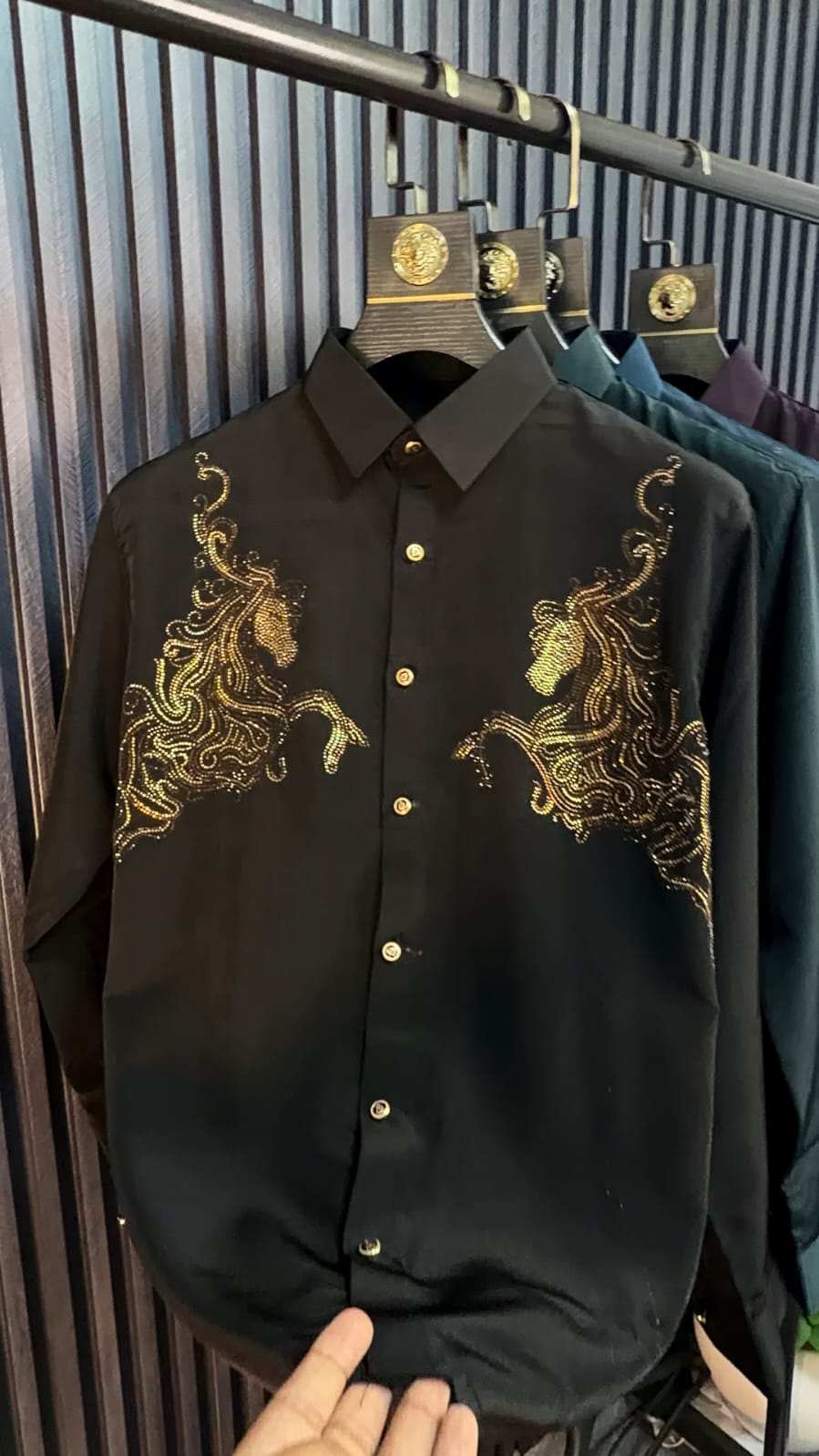 ALPHA HORSE DIAMOND SHIRT - SET OF 16 PCS ( M L XL XXL )  x Rs. 795