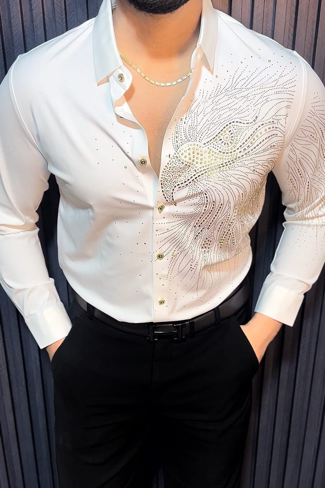 CHINA STICHLESS EAGLE JACQUARD SHIRT - SET OF 20 PCS ( M L XL XXL )  x Rs. 1195