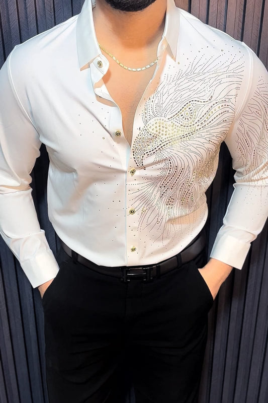 CHINA STICHLESS EAGLE JACQUARD SHIRT - SET OF 20 PCS ( M L XL XXL )  x Rs. 1195