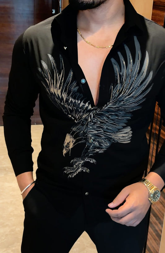 EAGLE JACQUARD SHIRT - SET OF 8 PCS ( M L XL XXL )  x Rs. 795