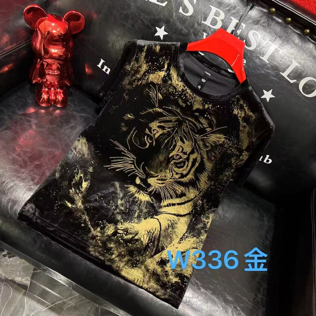 CHEETAH FULL FACE (HS) CHINA VELVET TSHIRT - SET OF 4 PCS (M L XL XXL) x Rs. 795
