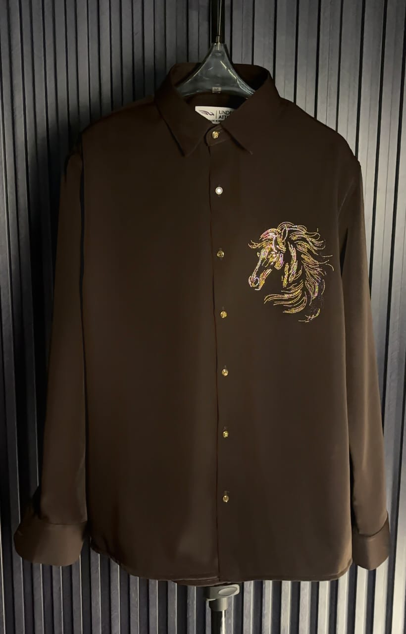 HORSE EDITION PARTY WEAR SHIRT- SET OF 20 PCS ( M L XL XXL )  x Rs. 895