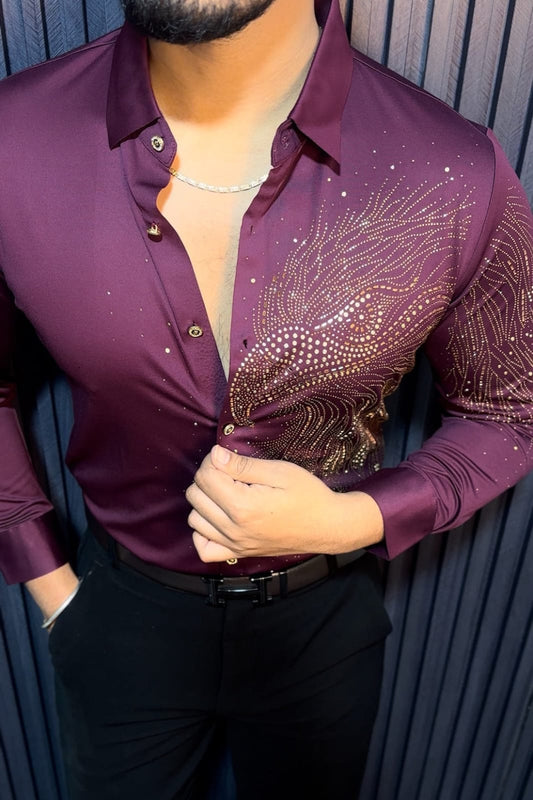 CHINA STICHLESS EAGLE JACQUARD SHIRT - SET OF 20 PCS ( M L XL XXL )  x Rs. 1195