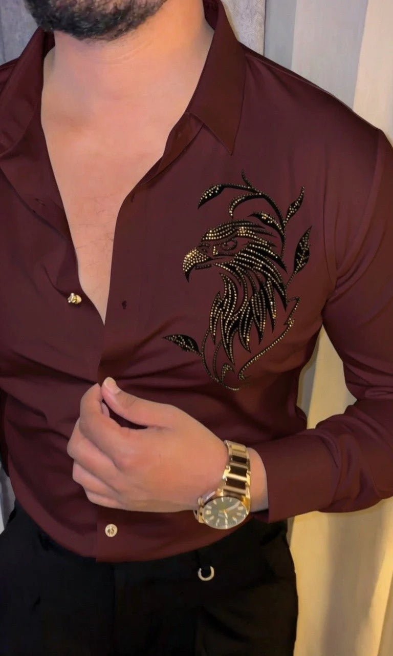 EAGLE LUXE STITCHLESS JACQUARD SHIRT - SET OF 20 PCS ( M L XL XXL )  x Rs. 1195