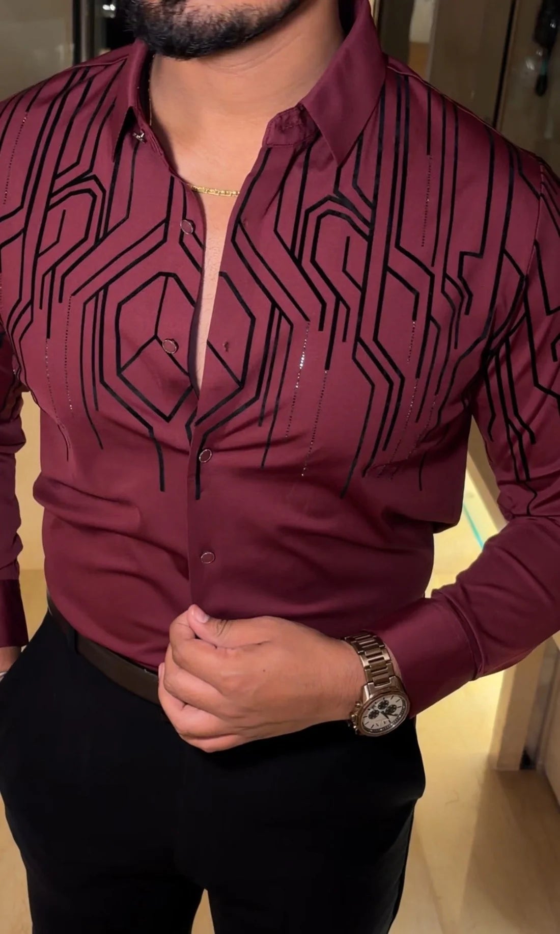 ELECTRIFY SIGNATURE JACQUARD SHIRT - SET OF 16 PCS ( M L XL XXL )  x Rs. 1195