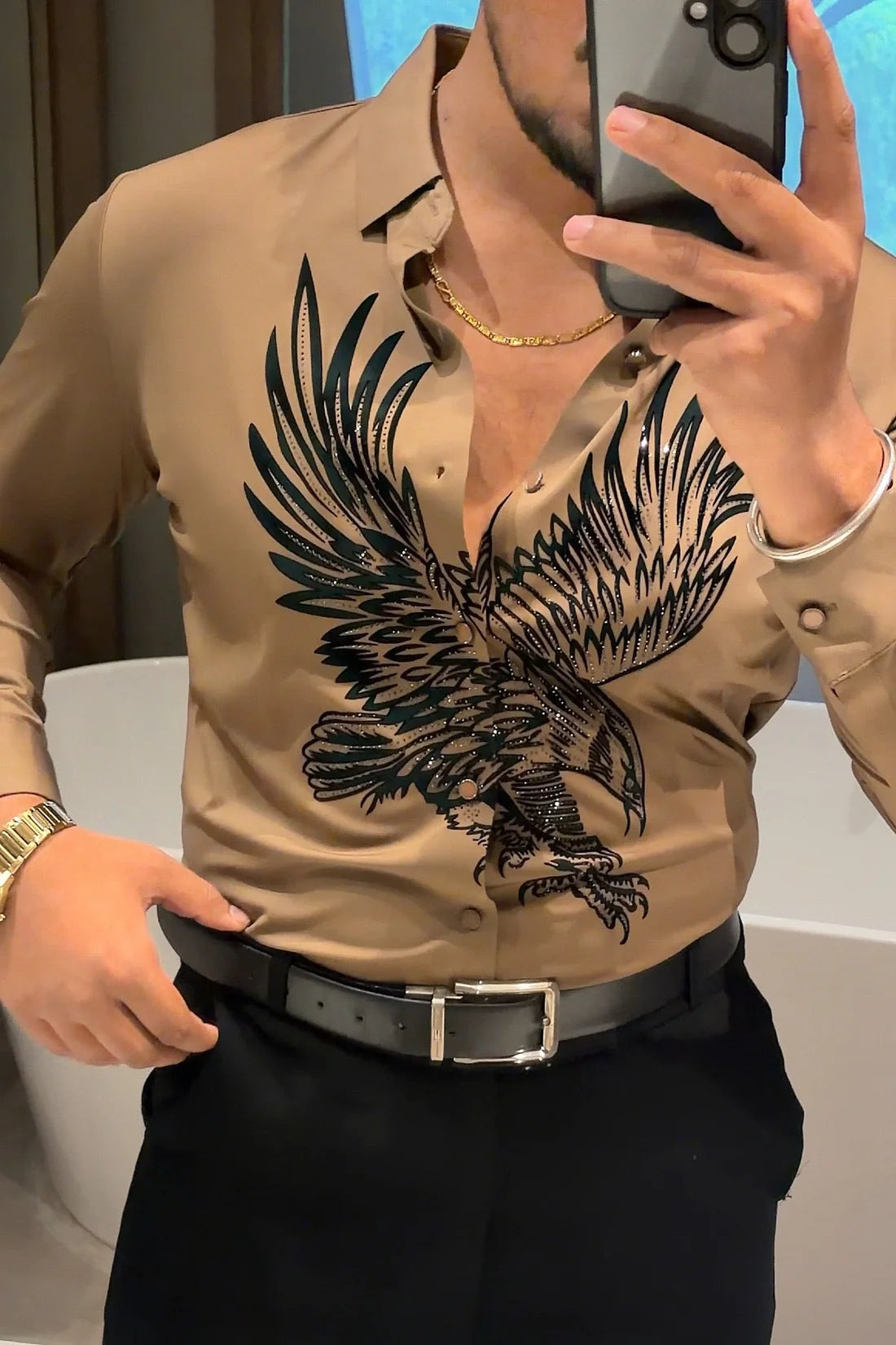 FALCON LEGACY JACQUARD SHIRT - SET OF 16 PCS ( M L XL XXL )  x Rs. 1195