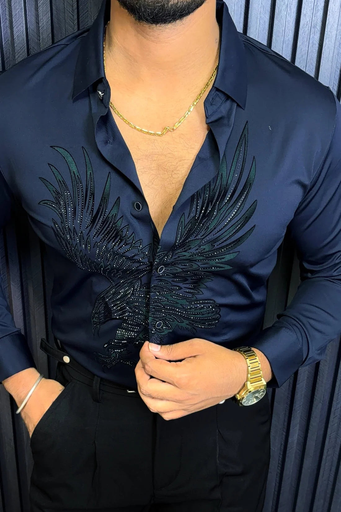 FALCON LEGACY JACQUARD SHIRT - SET OF 16 PCS ( M L XL XXL )  x Rs. 1195