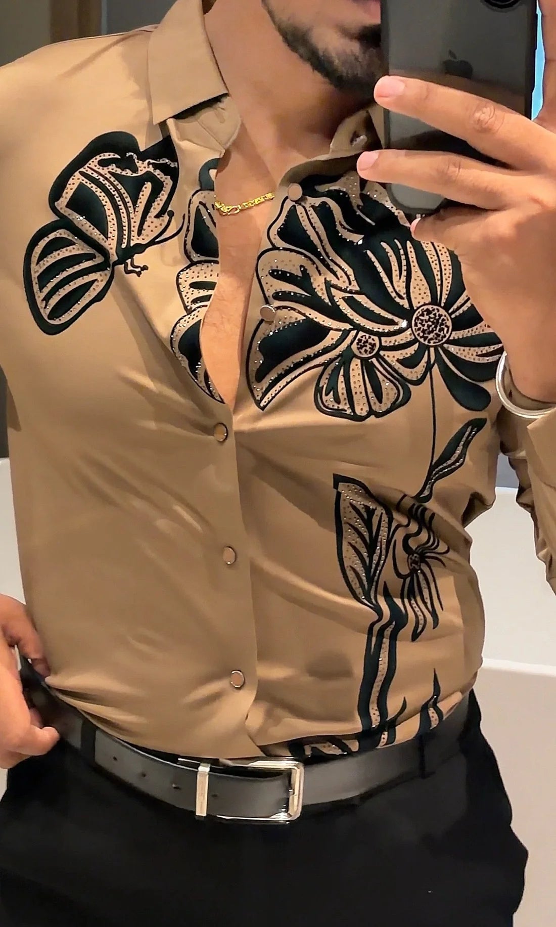 MIDNIGHT BLOOM LEGACY JACQUARD SHIRT - SET OF 16 PCS ( M L XL XXL )  x Rs. 1195