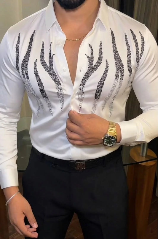 NIGHTOUT LUXE STITCLESS WRINKLE FREE LYCRA SHIRT - SET OF 16 PCS ( M L XL XXL )  x Rs. 995